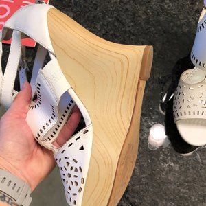 Guess white womens sandals